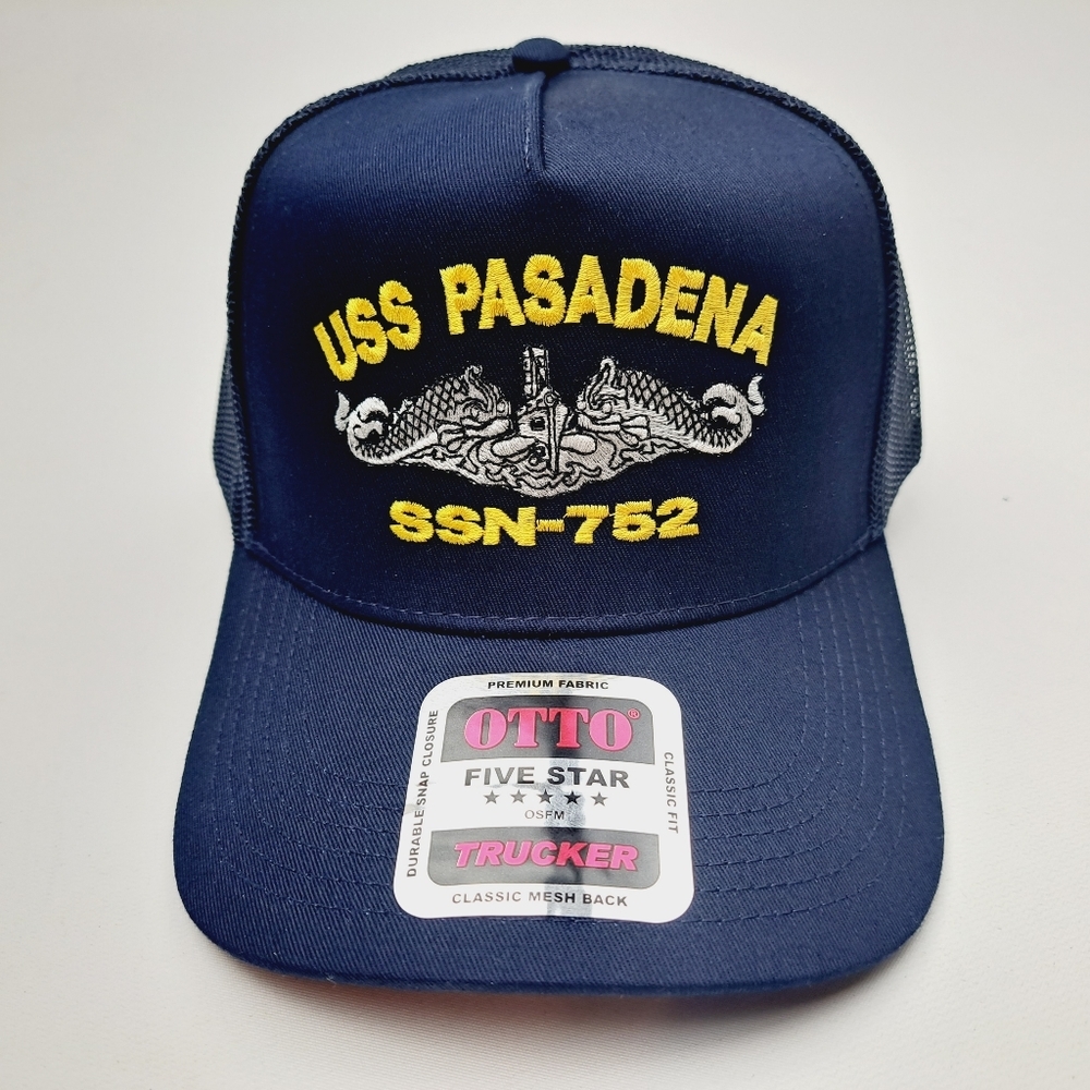 USS Pasadena SSN-752 Submarine Service Hat Cap Mesh Snapback Blue